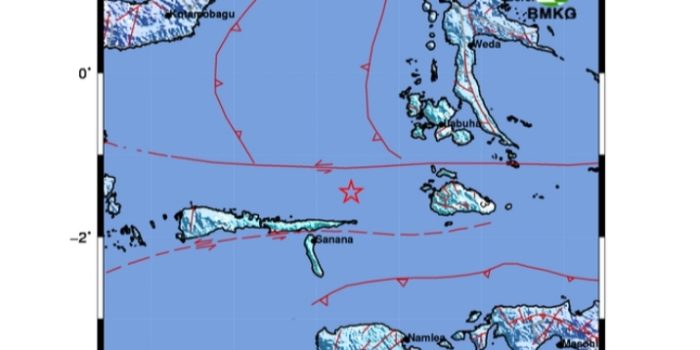 Gempa Magnitudo 5.8 Guncang Sanana, Tidak Berpotensi Tsunami