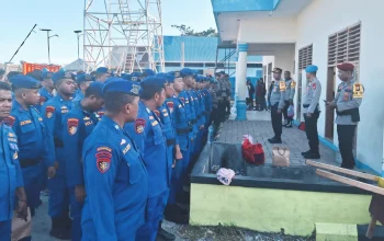 Ratusan Personil BKO Polda Malut Kembali ke Ternate Usai Pengamanan Pemilu di Kepulauan Sula